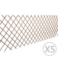 vidaXL Vrbový trelážový plot 5 ks 180 x 90 cm