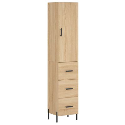 vidaXL Skříň highboard dub sonoma 34,5 x 34 x 180 cm kompozitní dřevo