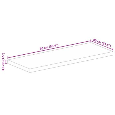 vidaXL Stolní deska 90x80x3,8 cm obdélníková masivní recyklované dřevo