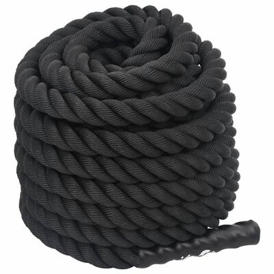 vidaXL Posilovací lano černé 15 m 11 kg polyester