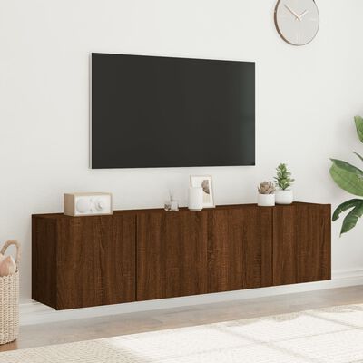 vidaXL TV skříňky nástěnné 2 ks hnědý dub 80 x 30 x 41 cm