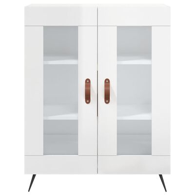 vidaXL Skříň highboard lesklá bílá 69,5 x 34 x 180 cm kompozitní dřevo