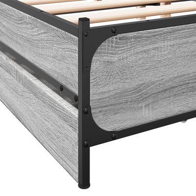 vidaXL Rám postele se zásuvkami šedý sonoma 140 x 200 cm kompozit