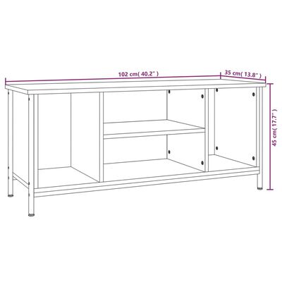 vidaXL TV skříňka dub sonoma 102 x 35 x 45 cm kompozitní dřevo