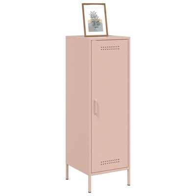 vidaXL Skříň highboard růžová 36 x 39 x 113 cm ocel