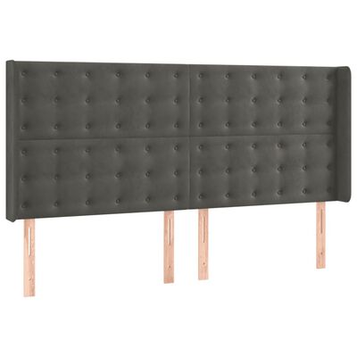 vidaXL Box spring postel s matrací tmavě šedá 160x200 cm samet