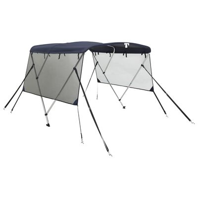 vidaXL Bimini stříška se 3 oblouky a bočnicemi 183x(154–167)x137 cm