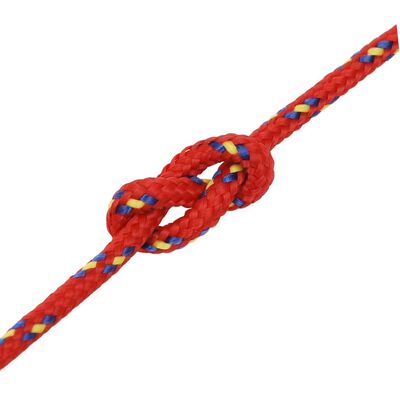 vidaXL Lodní lano červené 4 mm 50 m polypropylen