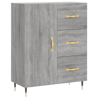 vidaXL Skříň highboard šedá sonoma 69,5 x 34 x 180 cm kompozitní dřevo