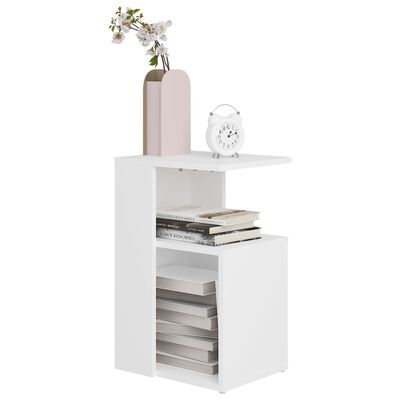 vidaXL Odkládací stolek bílý 36 x 30 x 56 cm kompozitní dřevo
