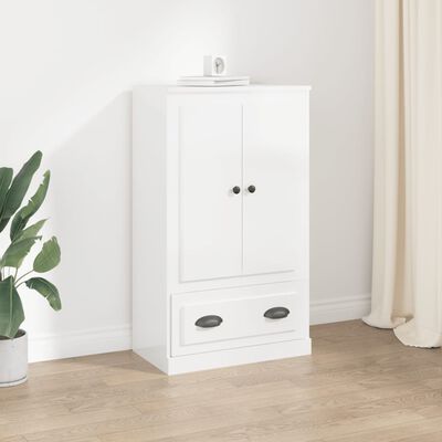 vidaXL Skříň highboard lesklá bílá 60 x 35,5 x 103,5 kompozitní dřevo