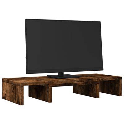 vidaXL Stojan na monitor kouřový dub 60x24x10,5 cm kompozitní dřevo