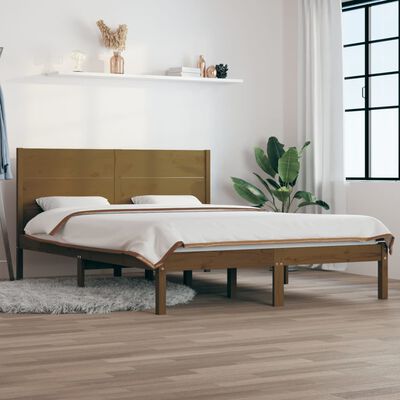 vidaXL Rám postele medově hnědý masivní dřevo 120x190 cm malé 2lůžko