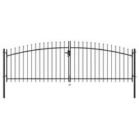 vidaXL Dvoukřídlá plotová brána s hroty 400 x 175 cm