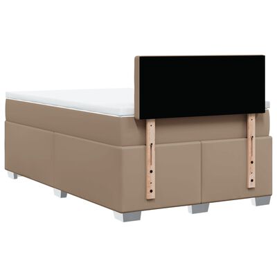 vidaXL Box spring postel s matrací cappuccino 140x200 cm umělá kůže