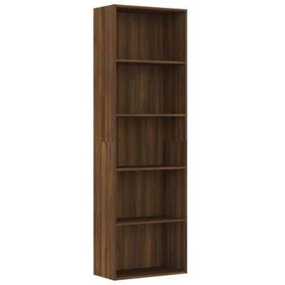 vidaXL 5patrová knihovna hnědý dub 60 x 30 x 189 cm kompozitní dřevo
