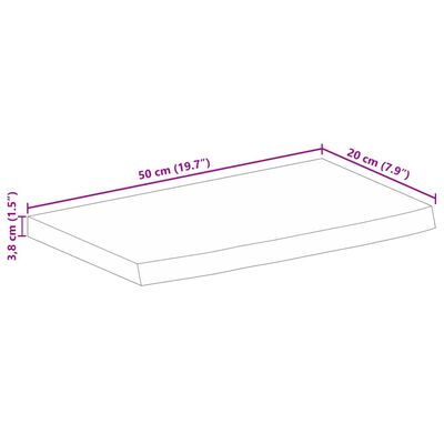 vidaXL Stolní deska živá hrana 50 x 20 x 3,8 cm masivní mangovník