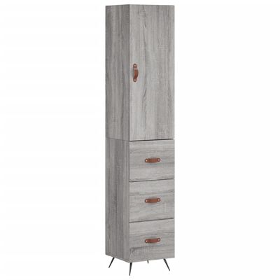 vidaXL Skříň highboard šedá sonoma 34,5 x 34 x 180 cm kompozitní dřevo