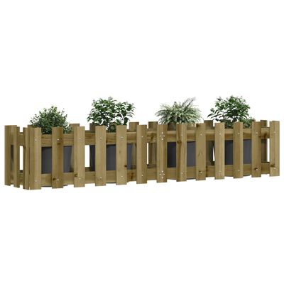 vidaXL Vyvýšený záhon plotový design 150x30x30cm impregnovaná borovice