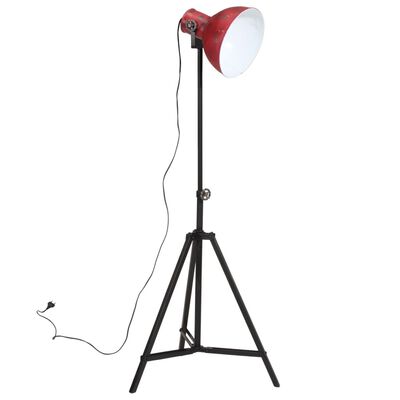 vidaXL Stojací lampa 25 W červená patina 61 x 61 x 90/150 cm E27