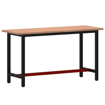vidaXL Pracovní stůl 150 x 55 x 81,5 cm masivní bukové dřevo a kov