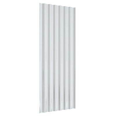 vidaXL Střešní panely 12 ks práškově lakovaná ocel hnědé 100 x 36 cm