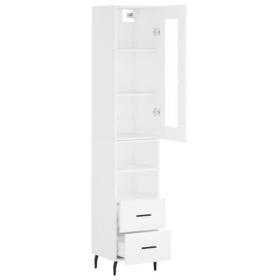 vidaXL Skříň highboard bílá 34,5 x 34 x 180 cm kompozitní dřevo