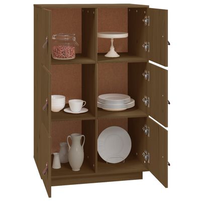 vidaXL Skříň highboard medově hnědá 67x40x108,5 cm masivní borovice