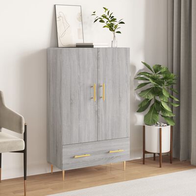 vidaXL Skříň highboard šedá sonoma 69,5 x 31 x 115 cm kompozitní dřevo