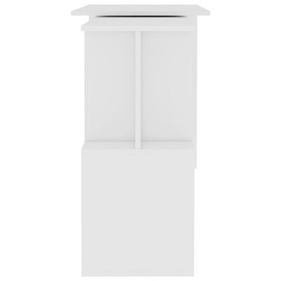 vidaXL Rohový psací stůl bílý 200 x 50 x 76 cm dřevotříska