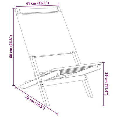 vidaXL Skládací zahradní židle 4 ks krémově bílé textil a masiv