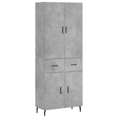 vidaXL Skříň highboard betonově šedá 69,5x34x180 cm kompozitní dřevo