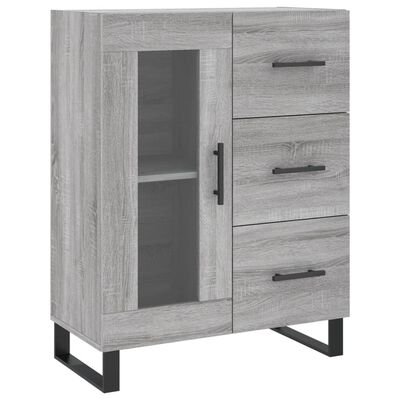 vidaXL Skříň highboard šedá sonoma 69,5 x 34 x 180 cm kompozitní dřevo