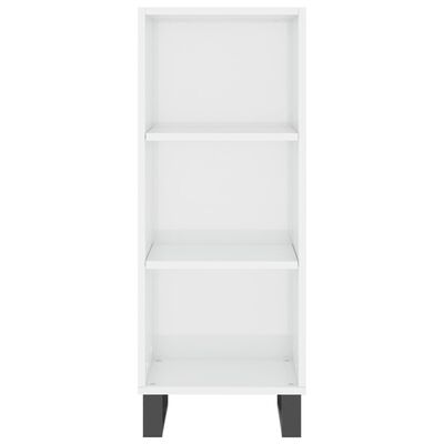 vidaXL Skříň highboard bílá s vysokým leskem 34,5x34x180 cm kompozit