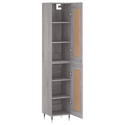 vidaXL Skříň highboard šedá sonoma 34,5 x 34 x 180 cm kompozitní dřevo