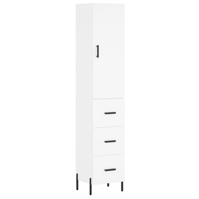 vidaXL Skříň highboard bílá 34,5 x 34 x 180 cm kompozitní dřevo