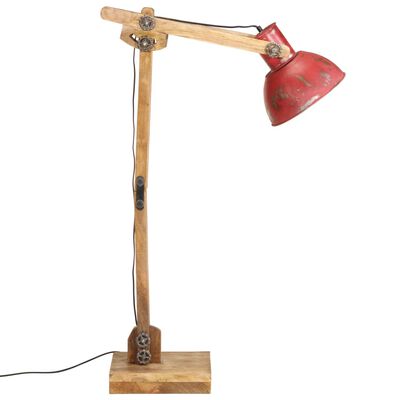 vidaXL Stojací lampa 25 W červená patina 33 x 25 x 130–150 cm E27