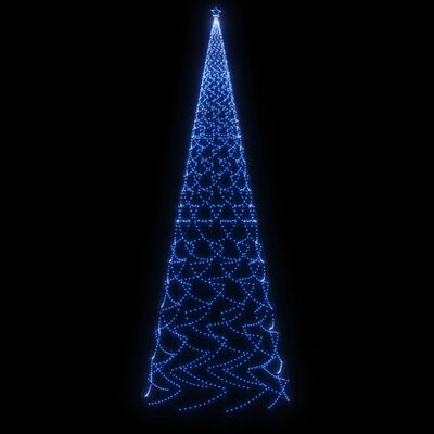 vidaXL Vánoční strom s hrotem 3 000 modrých LED diod 800 cm