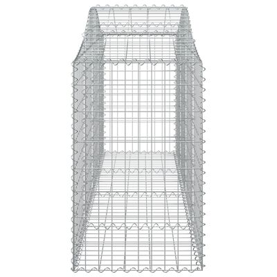 vidaXL Klenuté gabionové koše 15ks 200x50x80/100 cm pozinkované železo