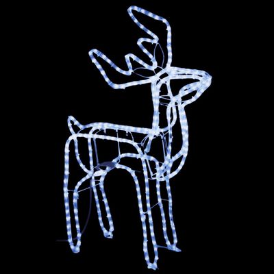 vidaXL 3dílná sada vánočních sobů se studenými bílými LED