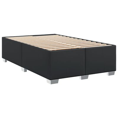 vidaXL Box spring postel s matrací černá 120 x 200 cm umělá kůže