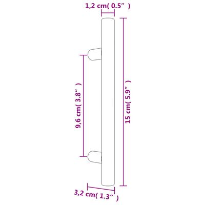 vidaXL Nábytkové úchytky 10 ks zlaté 96 mm nerezová ocel