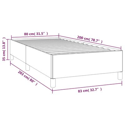 vidaXL Rám postele bílý 80 x 200 cm umělá kůže