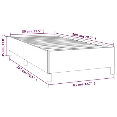 vidaXL Rám postele růžový 80 x 200 cm samet