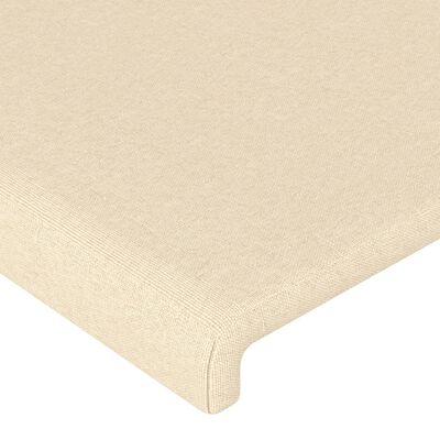 vidaXL Čelo postele typu ušák krémové 93x23x118/128 cm textil