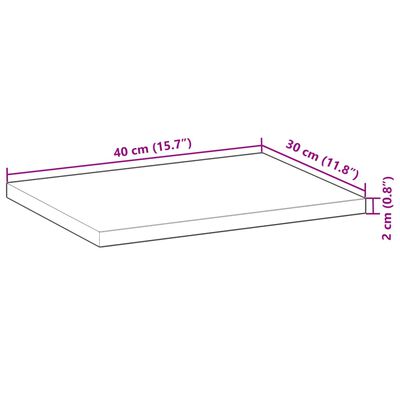 vidaXL Plovoucí police 3 ks 40 x 30 x 2 cm olejované akáciové dřevo