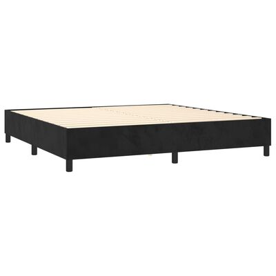 vidaXL Box spring postel s matrací černá 200x200 cm samet