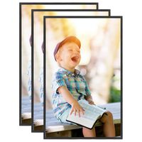 vidaXL Fotorámečky koláž 3 ks na stůl černé 13x18 cm MDF