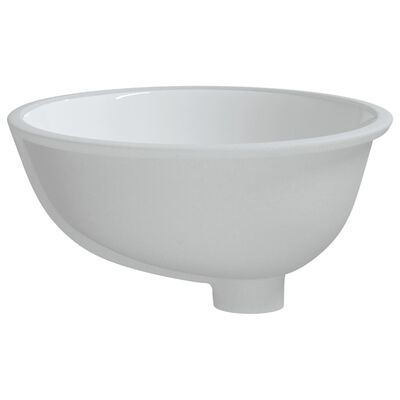 vidaXL Umyvadlo do koupelny bílé 43 x 35 x 19 cm oválné keramika