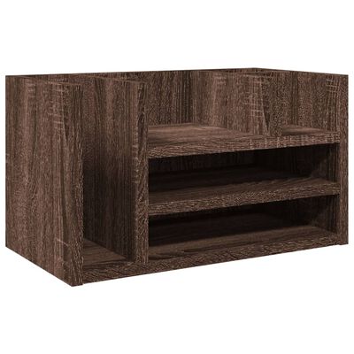 vidaXL Stolní organizér hnědý dub 44,5 x 24 x 25 cm kompozitní dřevo